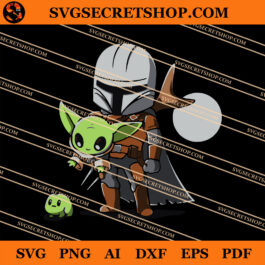 Baby Yoda And Mandalorian SVG
