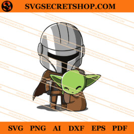 Mandalorian And Baby Yoda SVG