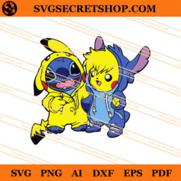 Stitch And Pikachu Costumes SVG, Stitch And Pikachu SVG