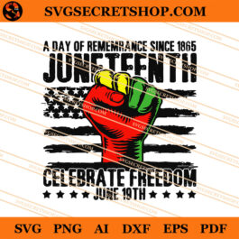 A Day Of Rememrance Since 1865 Celebrate Freeddom June 19th SVG