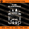 A Girl Her Golden Retriever And Her Jeep SVG