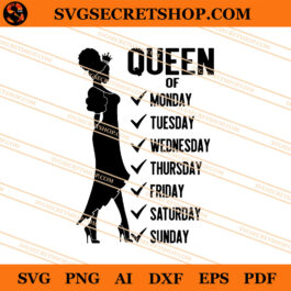 Black Queen Of Day SVG, Black Queen SVG, Black Power SVG