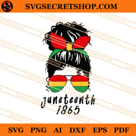 Black Woman Juneteenth 1865 SVG
