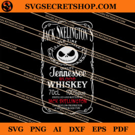 Jack Skellington's Old Time Quality Jennessee Blood Whiskey SVG