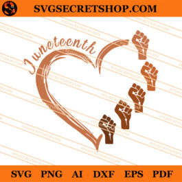 Juneteenth Black Raised Hand SVG