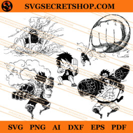 Luffy Gear Forms SVG, Luffy SVG, One Piece SVG