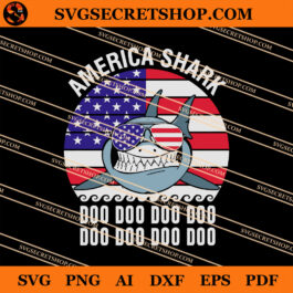 America Shark SVG, Shark SVG, 4th Of July SVG