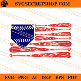 American Flag Baseball SVG, American Flag SVG, Baseball SVG