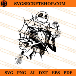 Jack Skellington With Zero SVG