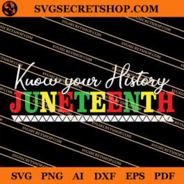 Know Your History Juneteenth SVG, Juneteenth SVG