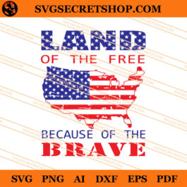 Land Of The Free Because Of The Brave SVG, American SVG