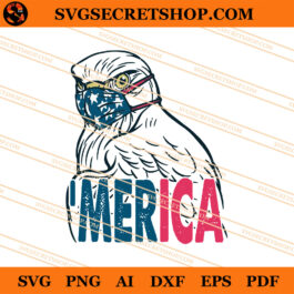 Merica Eagle SVG, America SVG, American Flag SVG