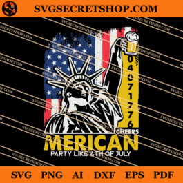 Merican Party Like 4th Of July SVG, Statue Of Liberty SVG