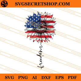Sunflower American Freedom SVG, 4th Of July SVG, Sunflower SVG