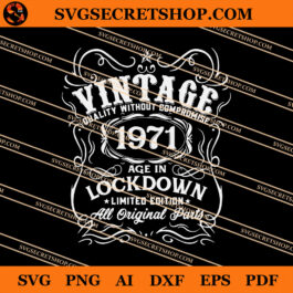 Vintage 1971 Birthday SVG