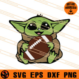 Baby Yoda Hug Rugby SVG, Yoda SVG, Football SVG, Rugby SVG