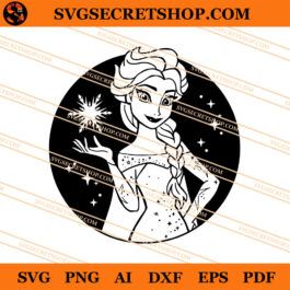 Elsa Frozen SVG, Elsa SVG, Disney Cartoon Character SVG