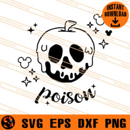 Poison Apple SVG, Skull SVG, Skull Apple SVG, Horror SVG