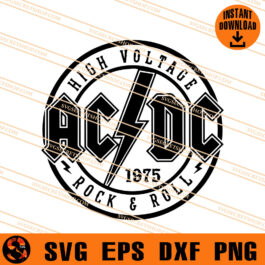 ACDC High Voltage SVG, Rock Band SVG, Rock And Roll SVG