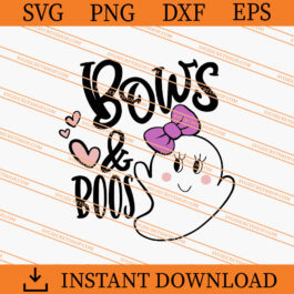 Bows And Boos SVG, Boo Halloween SVG, Horror SVG