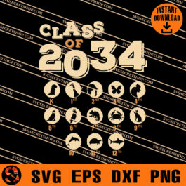 Class Of 2034 SVG, Senior Class Of 2034 SVG, Back To School SVG