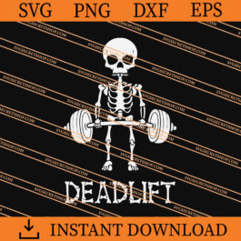 Deadlift Skeleton SVG
