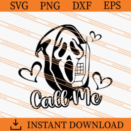 Ghostface Call Me SVG, Ghostface SVG, Horror Movie Character SVG