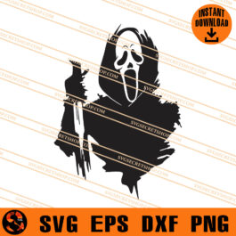 Ghostface Scream SVG, Horror Movie Character SVG