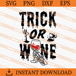 Trick Or Wine SVG