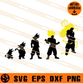 Goku Evolution SVG, Son Goku SVG, Evolution SVG
