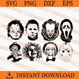 scary movie characters SVG