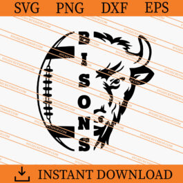 Bisons Football SVG, Bison SVG, Animal SVG, Football SVG