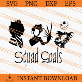 Burton Squad Goals SVG, Horror Movie Character SVG