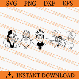 Disney Villains SVG, Disney SVG, Disney Cartoon Character SVG