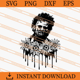 Floral Leatherface SVG, Leatherface SVG, Horror SVG