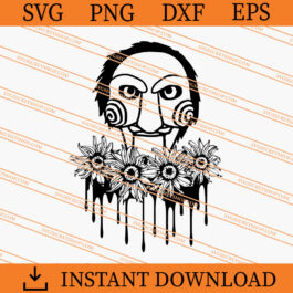 Floral Saw SVG, Saw SVG, Flower Saw SVG, Horror SVG