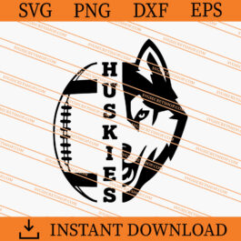Huskies Football SVG, Huskies SVG, Animal SVG, Football SVG