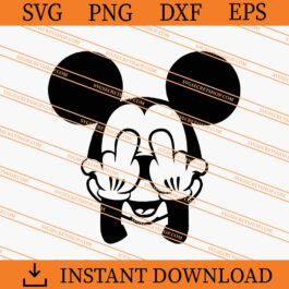 Mickey Mouse Middle Finger SVG, Mickey Mouse SVG