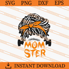 Momster Dreadlocks Afro Bun SVG, Momster SVG
