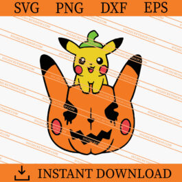 Pikachu Pumpkin Halloween SVG, Pikachu SVG, Halloween SVG