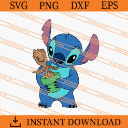 Stitch And Baby Groot SVG, Stitch SVG, Groot SVG
