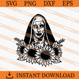 The Nun And Sunflower SVG, The Nun SVG, Sunflower SVG