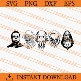 Horror Characters SVG, Horror Movie SVG, Halloween SVG