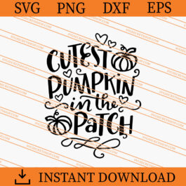 Cutest Pumpkin In The Patch SVG, Pumpkin SVG, Fall SVG