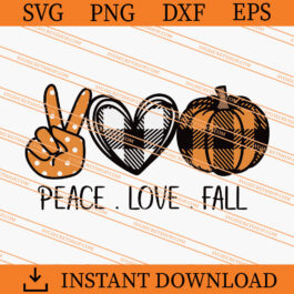Peace Love Fall SVG, Peace SVG, Fall SVG, Pumpkin SVG