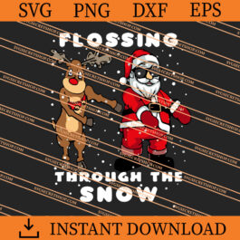 Flossing Through The Snow SVG, Santa Claus SVG, Christmas SVG