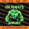 Hulk I Am Always Angry SVG