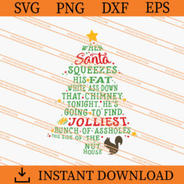 Jolliest Bunch Of A Holes SVG, Christmas SVG, Christmas Tree SVG