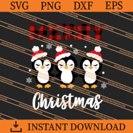 Merry christmas penguin SVG