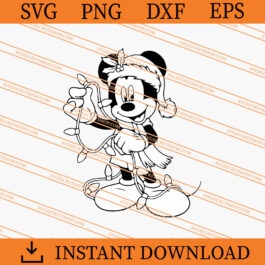 Mickey Christmas Light SVG, Mickey SVG, Christmas SVG
